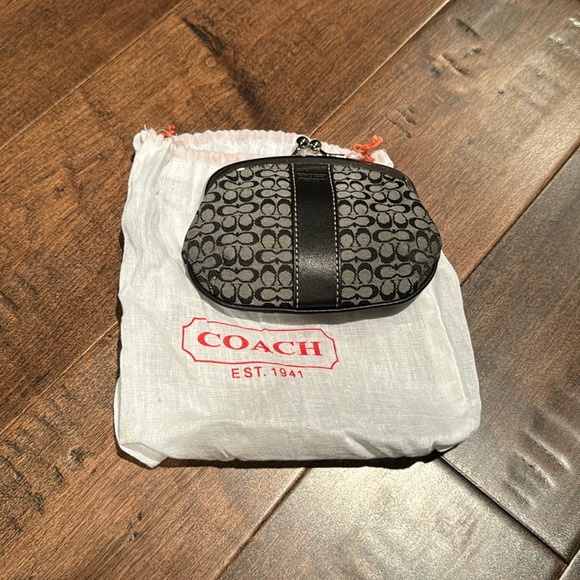 Coach Handbags - New with tag Coach signature c black coin purse